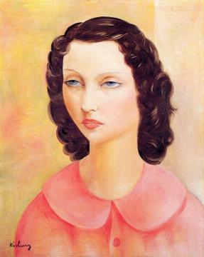 Portrait of a Girl Artwork by Moise Kisling