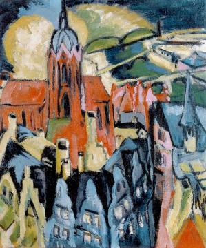 Frankfurt Cathedral Artwork by Ernst Ludwig Kirchner