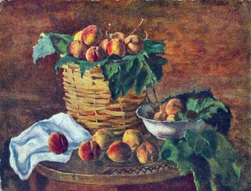 Still Life. Peaches Artwork by Pyotr Konchalovsky