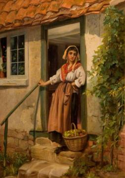 At The Cottage Door Artwork by Thomas Kent Pelham