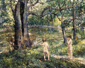 Swimming Pool in the Meadow Artwork by Ernest Lawson