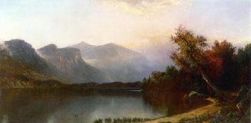 Echo Lake and Mount Lafayette Artwork by Alfred Thompson Bricher