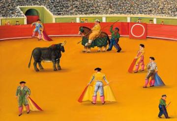 La corrida Artwork by Fernando Botero