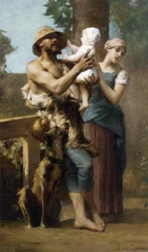Peasant Family Artwork by Leon Francois Comerre