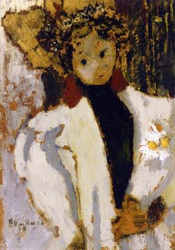 Woman with Daisies Artwork by Edouard Vuillard