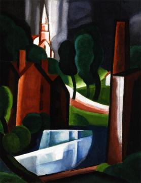 New Hampshire Town Artwork by Oscar Bluemner