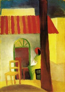 Turkish Cafe I Artwork by August Macke
