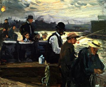 Fishing for Lafayettes Artwork by John Sloan