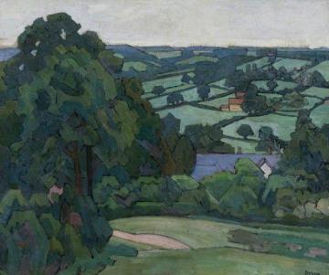 Landscape in the Blackdown Hills, Devon Artwork by Robert Bevan
