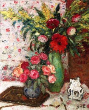 Vase Of Flowers Artwork by Georges D'espagnat