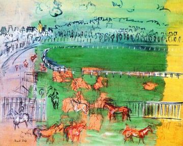 The Paddock At Deauville Artwork by Raoul Dufy