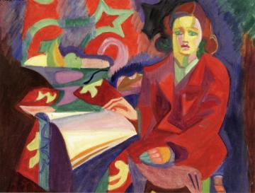 Woman in a Red Coat Artwork by André Lhote