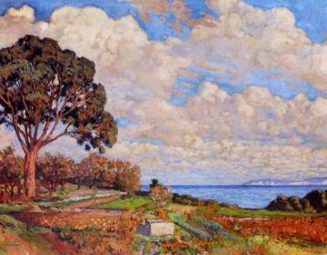 Large Tree near the Sea Artwork by Theo van Rysselberghe