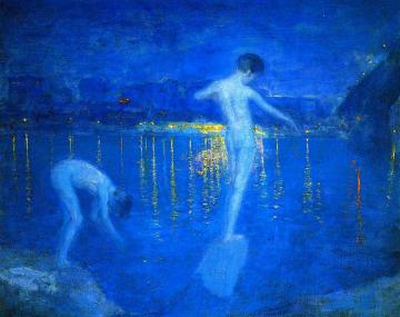 Boys Bathing In The Mississippi River Artwork by Frederick Gladstone Gray