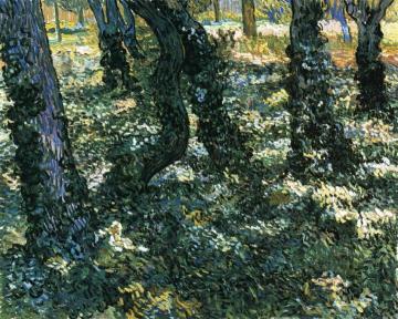 Undergrowth Artwork by Vincent Van Gogh