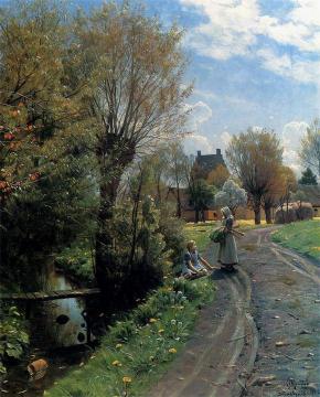 By The River, Brondbyvester Artwork by Peder Mork Monsted