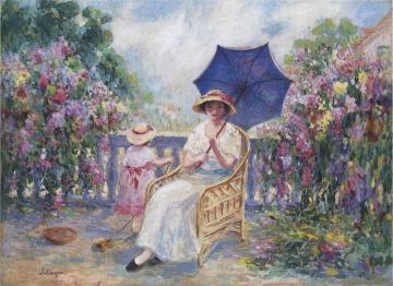 On the terrace Artwork by Henri Lebasque