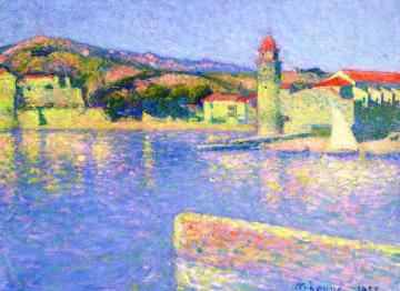 The Port Of Collioure - View Of Pointe Saint-vincent Artwork by Achille Lauge