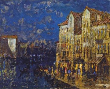 Night in Venice Artwork by Konstantin Gorbatov