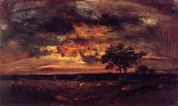 Twilight Landscape Artwork by Théodore Rousseau
