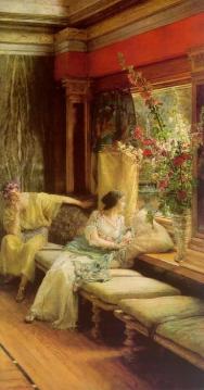 Vain Courtship Artwork by Sir Lawrence Alma Tadema