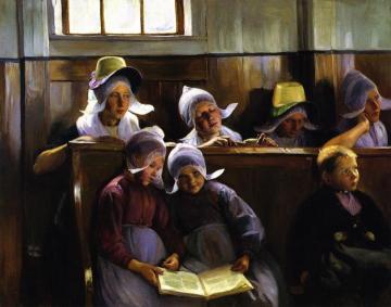 In the Church at Volendam Artwork by Elizabeth Nourse