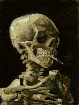 Skull With Burning Cigarette Artwork by Vincent Van Gogh