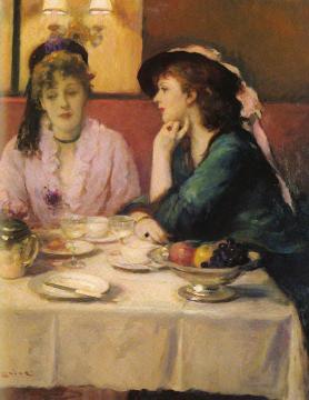 Confidences At Lunch Artwork by Fernand Toussaint