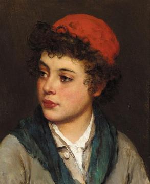 Portrait of a Boy Artwork by Eugen Von Blaas