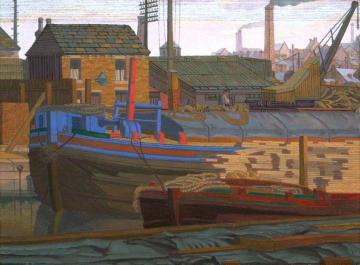 The Barges, Leeds Artwork by Charles Ginner