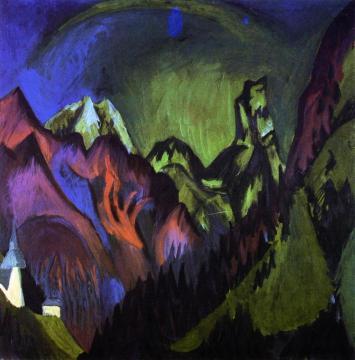 Tinzenhorn, Zügenschlucht bei Monstein Artwork by Ernst Ludwig Kirchner