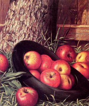 Still Life of Apples in a Hat Artwork by Levi Wells Prentice