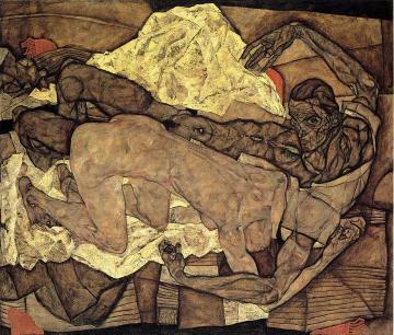 Lovers: Man and Woman I Artwork by Egon Schiele