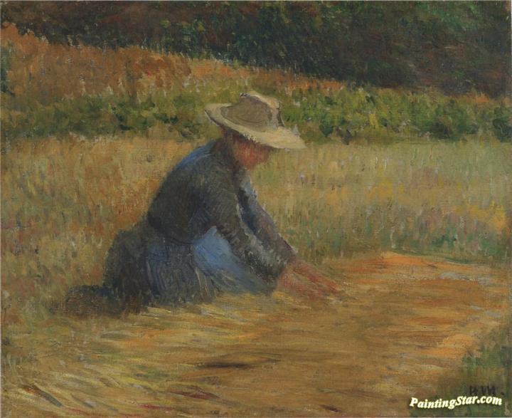 Peasant woman in the fields Artwork by Henri Martin