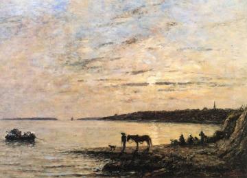 Brest, The Harbor Artwork by Eugène-Louis Boudin