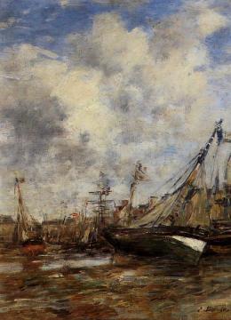 Trouville, Low Tide Artwork by Eugène-Louis Boudin