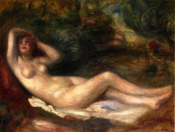 Nude Study Artwork by Pierre Auguste Renoir