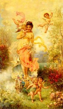The Goddess Of Spring Artwork by Hans Zatzka