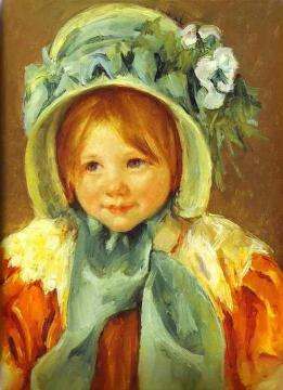 Sarah In A Green Bonnet Artwork by Mary Cassatt