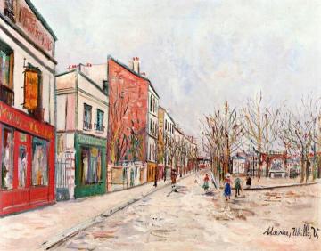 Suburban Street Artwork by Maurice Utrillo