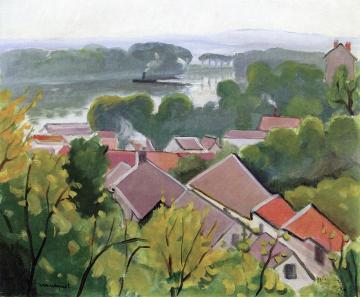 Red Roofs at Saint-Tropez Artwork by Albert Marquet