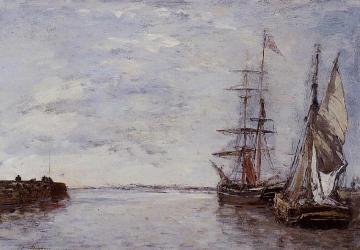 The Port at Deauville Artwork by Eugène-Louis Boudin