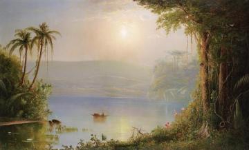 Tropical River Landscape Artwork by Norton Bush