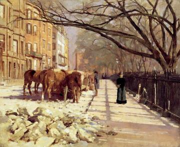 Beacon Street, Boston Artwork by Theodore Robinson