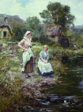 By The Riverside Artwork by Henry John Yeend King