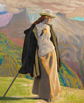 A Mountain Climber Artwork by Jans Ferdinand Willumsen