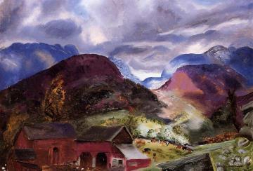 Snow Capped Mountains Artwork by George Wesley Bellows