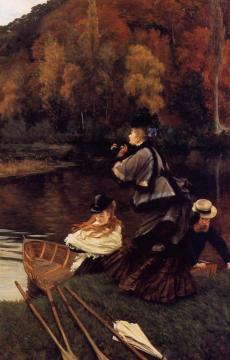 Autumn on the Thames Artwork by James Tissot