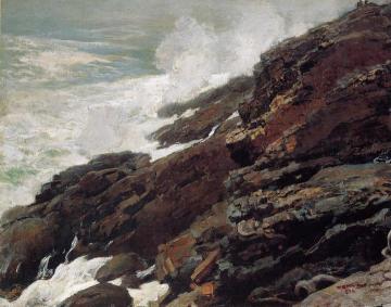 High Cliff, Coast of Maine Artwork by Winslow Homer