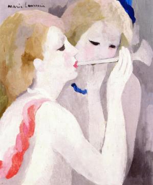 Women With A Flute Artwork by Marie Laurencin